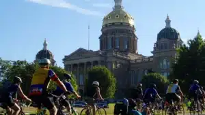 State Capitol of Iowa and RAGBRAI riders - DSM Register web
